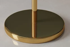 Design Stehlampe LIQUID DIAMOND 170cm gold Glas Stahl sieben Schirme Kugelleuchte