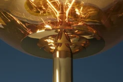 Design Stehlampe LIQUID DIAMOND 170cm gold Glas Stahl sieben Schirme Kugelleuchte