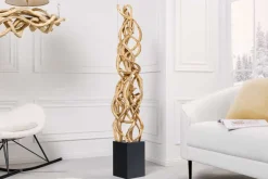 Design Stehleuchte VIGNE 150cm natur recyceltes Massivholz handmade