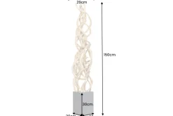 Design Stehleuchte VIGNE 150cm natur recyceltes Massivholz handmade