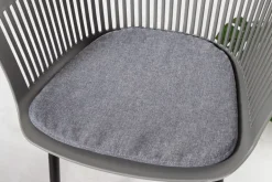 Design Stuhl AIRE grau Kunststoff Stahlgestell Indoor Outdoor inkl. Kissen