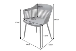 Design Stuhl AIRE schwarz Kunststoff Stahlgestell Indoor Outdoor inkl. Kissen