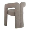 Design Stuhl ARCH greige Chenille mit Armlehne Rundum-Bezug