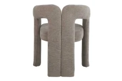 Design Stuhl ARCH greige Chenille mit Armlehne Rundum-Bezug