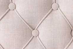 Design Stuhl CASTLE beige schwarz Strukturstoff Armlehnen Holzfüße