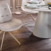 Design Stuhl DIVANI champagner beige Samt Metallgestell