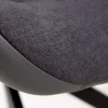 Design Stuhl DIVANI dunkelgrau Metallgestell schwarz im Retro Stil