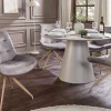 Design Stuhl DIVANI taupe Samt beiges Metallgestell