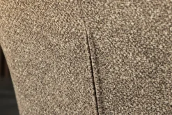 Design Stuhl LIVORNO taupe Strukturstoff schwarz Massivholz drehbar Auto-Return-Funktion