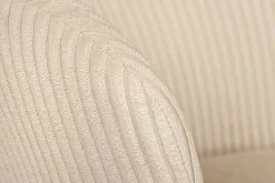 Design Stuhl LYON beige Cord schwarze Metallbeine
