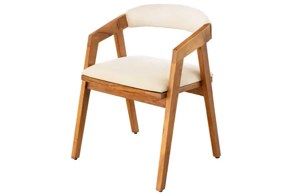 Design Stuhl MAMMUT beige natur massives Akazienholz honey finish