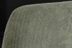 Design Stuhl MUSTANG grün Cord mit Armlehne schwarz Metallgestell