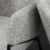 Design Stuhl NOBLESSE grau Chenille schwarzes Metallgestell