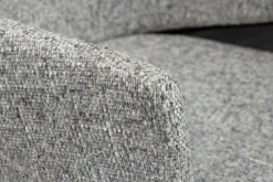 Design Stuhl NOBLESSE grau Chenille schwarzes Metallgestell