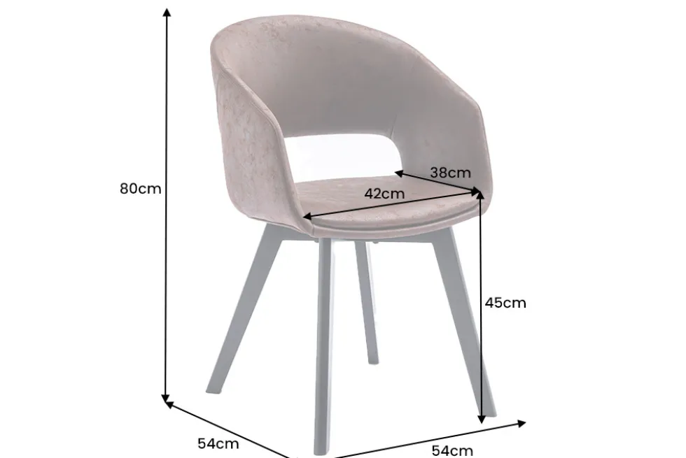 Design Stuhl NORDIC STAR antik braun Microfaser Massivholz schwarz mit Armlehne gepolstert