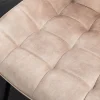 Design Stuhl ROADSTAR champagner greige Samt schwarze Metallbeine