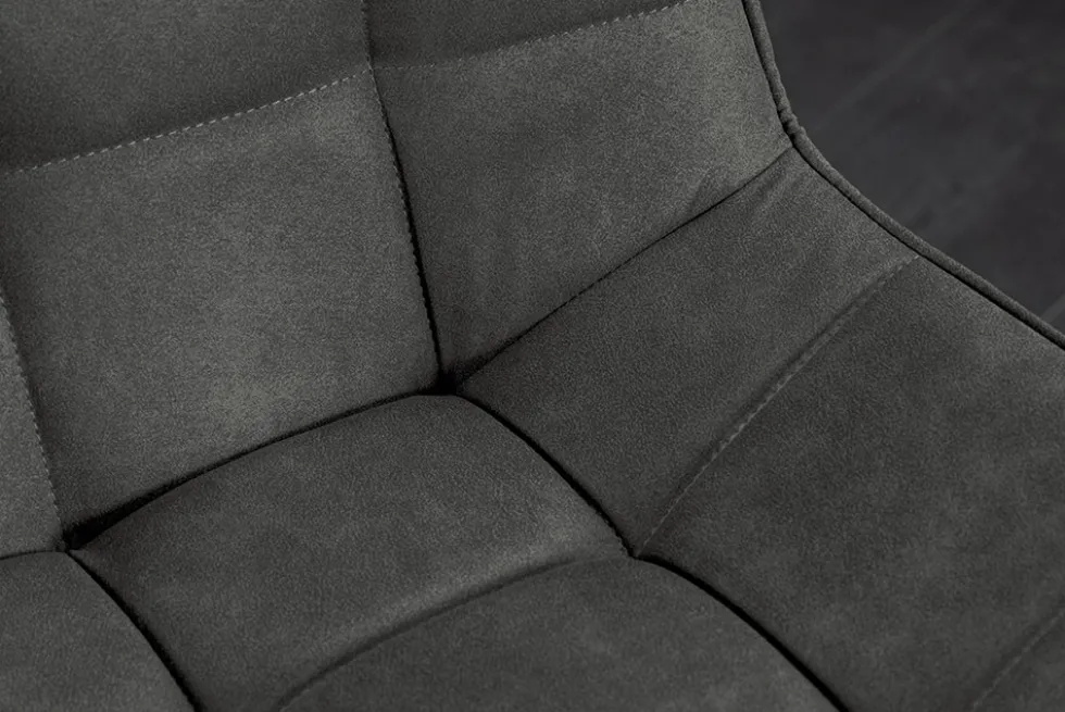 Design Stuhl ROADSTAR grau schwarze Metallbeine