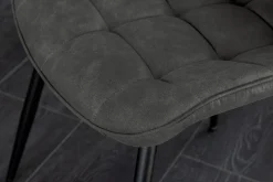 Design Stuhl ROADSTAR grau schwarze Metallbeine
