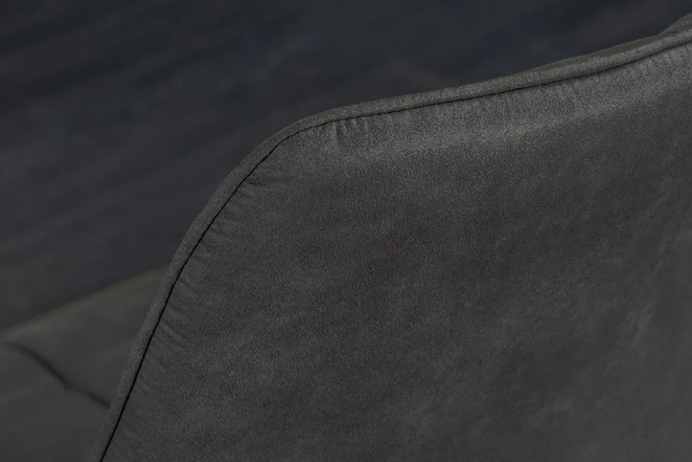 Design Stuhl ROADSTAR grau schwarze Metallbeine