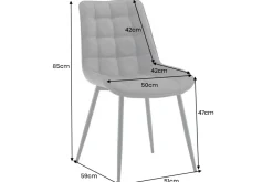 Design Stuhl ROADSTAR grau schwarze Metallbeine