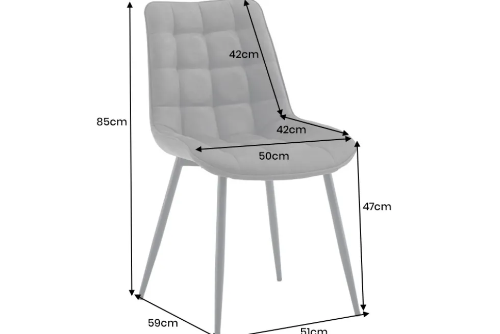 Design Stuhl ROADSTAR grau schwarze Metallbeine