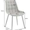 Design Stuhl ROADSTAR taupe schwarze Metallbeine