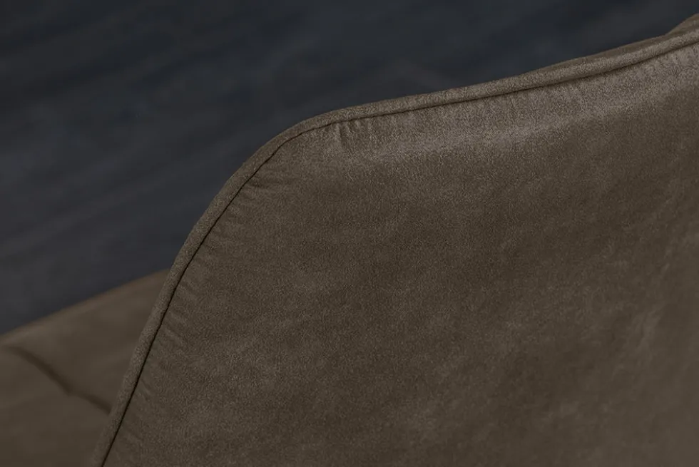 Design Stuhl ROADSTAR taupe schwarze Metallbeine