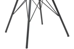 Design Stuhl SCANDINAVIA MEISTERSTÜCK beige grau Chenille schwarz Metallgestell