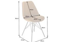 Design Stuhl SCANDINAVIA MEISTERSTÜCK senfgelb Samt schwarze Metallbeine