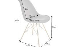 Design Stuhl SCANDINAVIA MEISTERSTÜCK dunkelgrau Samt goldene Beine