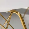 Design Stuhl SCANDINAVIA MEISTERSTÜCK weiß goldene Beine