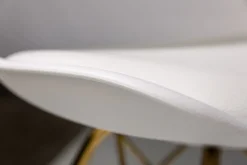 Design Stuhl SCANDINAVIA MEISTERSTÜCK weiß goldene Beine