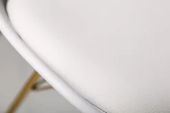 Design Stuhl SCANDINAVIA MEISTERSTÜCK weiß goldene Beine