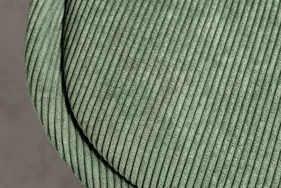 Design Stuhl SCANDINAVIA MEISTERSTÜCK grün Cord schwarz Metall-Gestell