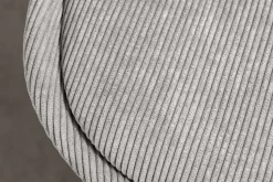 Design Stuhl SCANDINAVIA MEISTERSTÜCK grau Cord schwarz Metall-Gestell