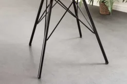 Design Stuhl SCANDINAVIA MEISTERSTÜCK senfgelb Cord schwarze Metallbeine