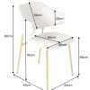 Design Stuhl VOGUE weiß Bouclé goldene Metallbeine