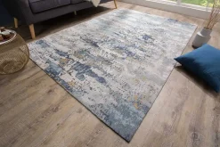 Design Teppich ABSTRAKT 240x160cm blau Baumwolle