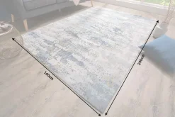 Design Teppich ABSTRAKT 240x160cm blau Baumwolle
