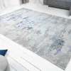 Design Teppich ABSTRAKT XXL 350x240m grau blau Baumwolle