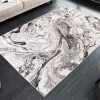 Design Teppich ART RUGS 230x160cm weiß grau Flachgewebe Indoor