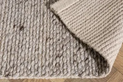 Design Teppich WOOL 240x160cm silbergrau aus Wolle