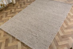 Design Teppich WOOL 240x160cm silbergrau aus Wolle
