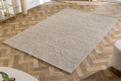 Design Teppich WOOL 240x160cm silbergrau aus Wolle