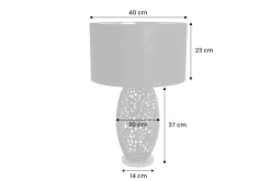 Design Tischlampe ABSTRACT LEAF schwarz Metall Marmorfuß handmade