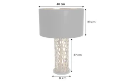 Design Tischlampe ABSTRACT LEAF kupfer antik Metall Marmorfuß handmade