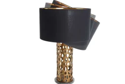 Design Tischlampe ABSTRACT LEAF kupfer antik Metall Marmorfuß handmade