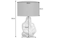 Design Tischlampe KONG 60cm gold Metall Affenlampe schwarzer Lampenschirm