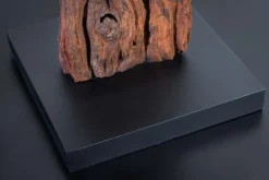 Design Tischlampe ROUSILIQUE 60cm natur weiß rund Treibholz handgearbeitet