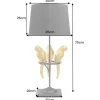 Design Tischlampe WILDLIFE 75cm schwarz gold rund Papagei Skulpturen mit Marmor-Fuß